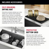 33” Undermount 16 Gauge Workstation Kitchen Sink Double Bowl with WorkFlow™ Ledge and Accessories